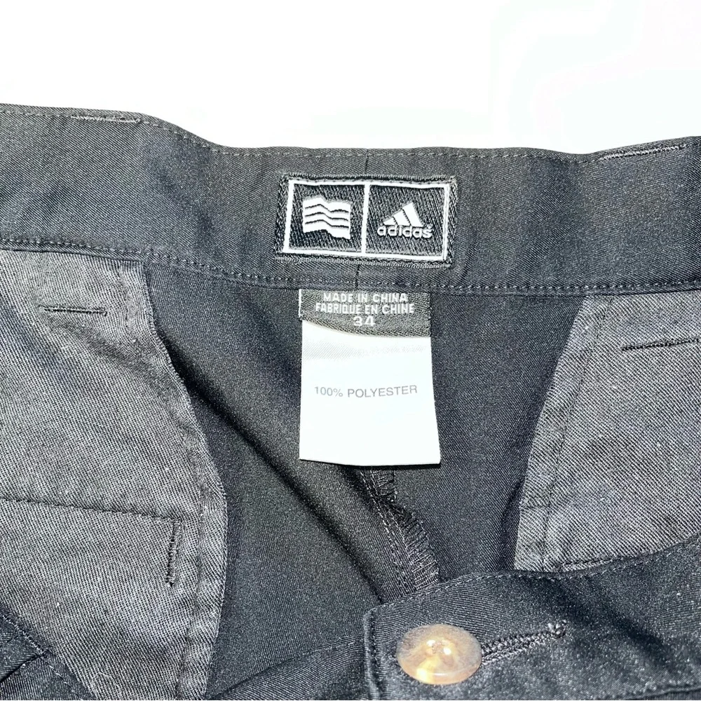 Adidas Black Flat Front Shorts Size 34‎